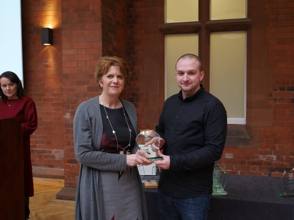 Mary McAllister receives the QUB Mentor Recognition Award