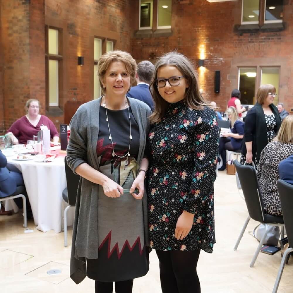 Mary McAllister receives the QUB Mentor Recognition Award