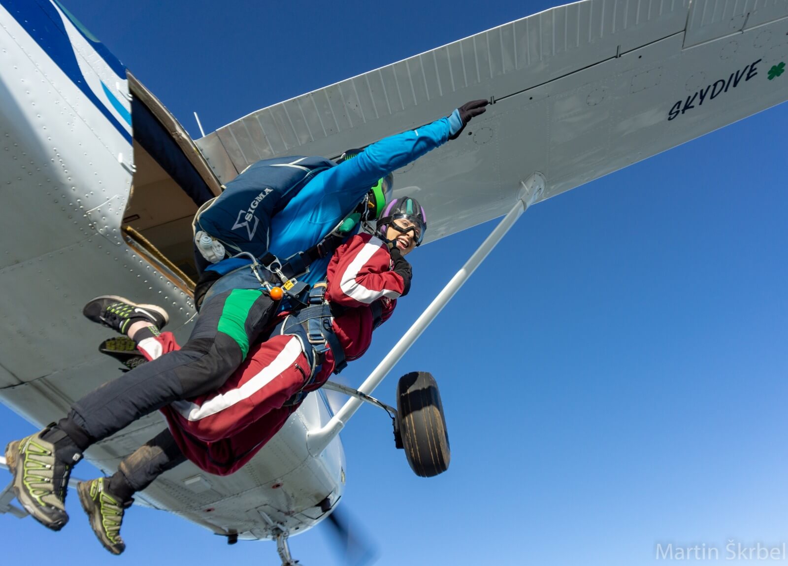 Celine skydives for AWARE