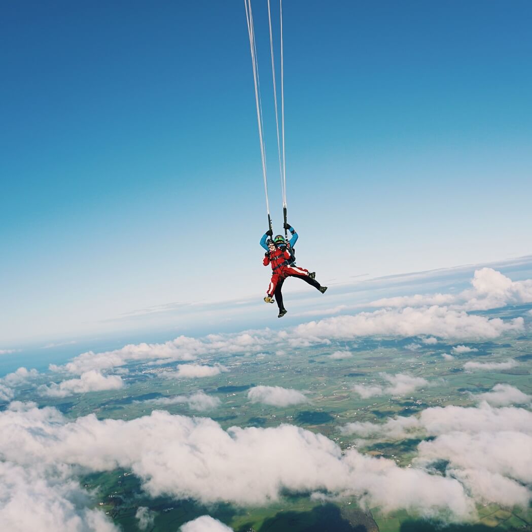 Celine skydives for AWARE