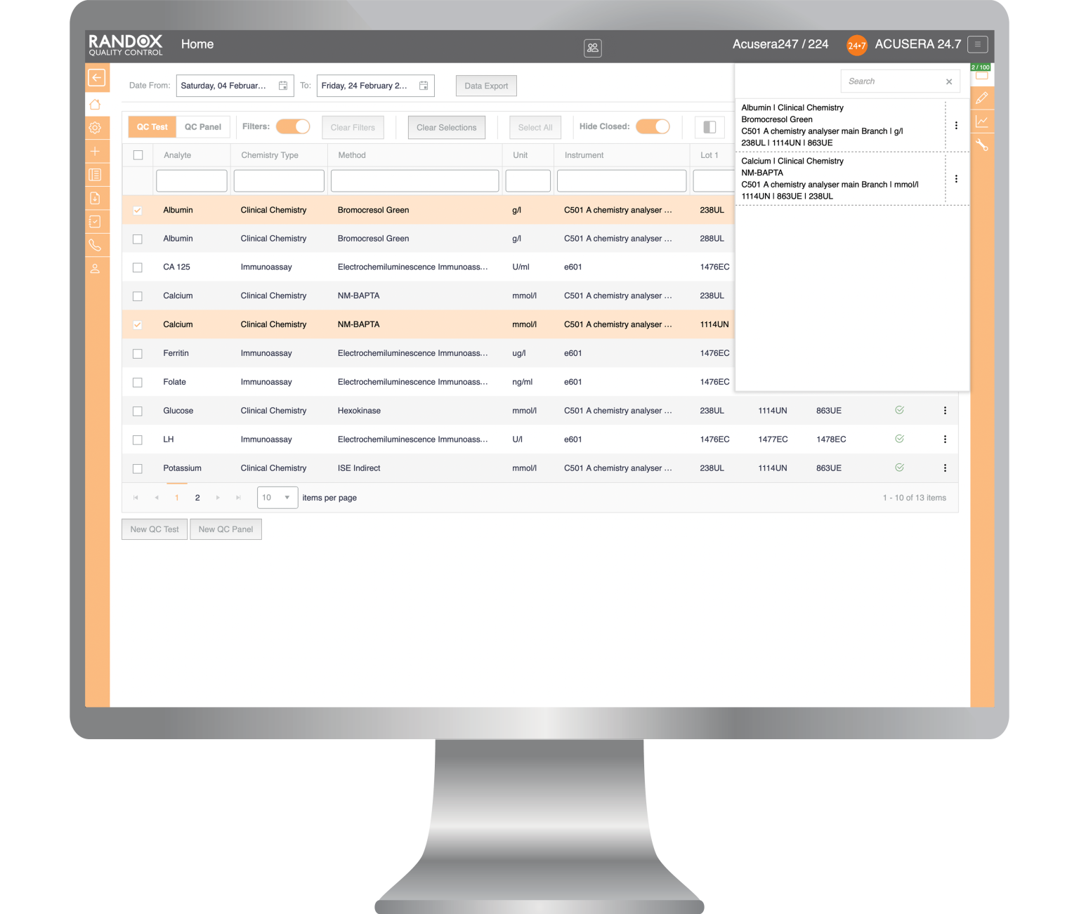 Acusera 24•7 | Interlab Data Management | Peer Group Reporting