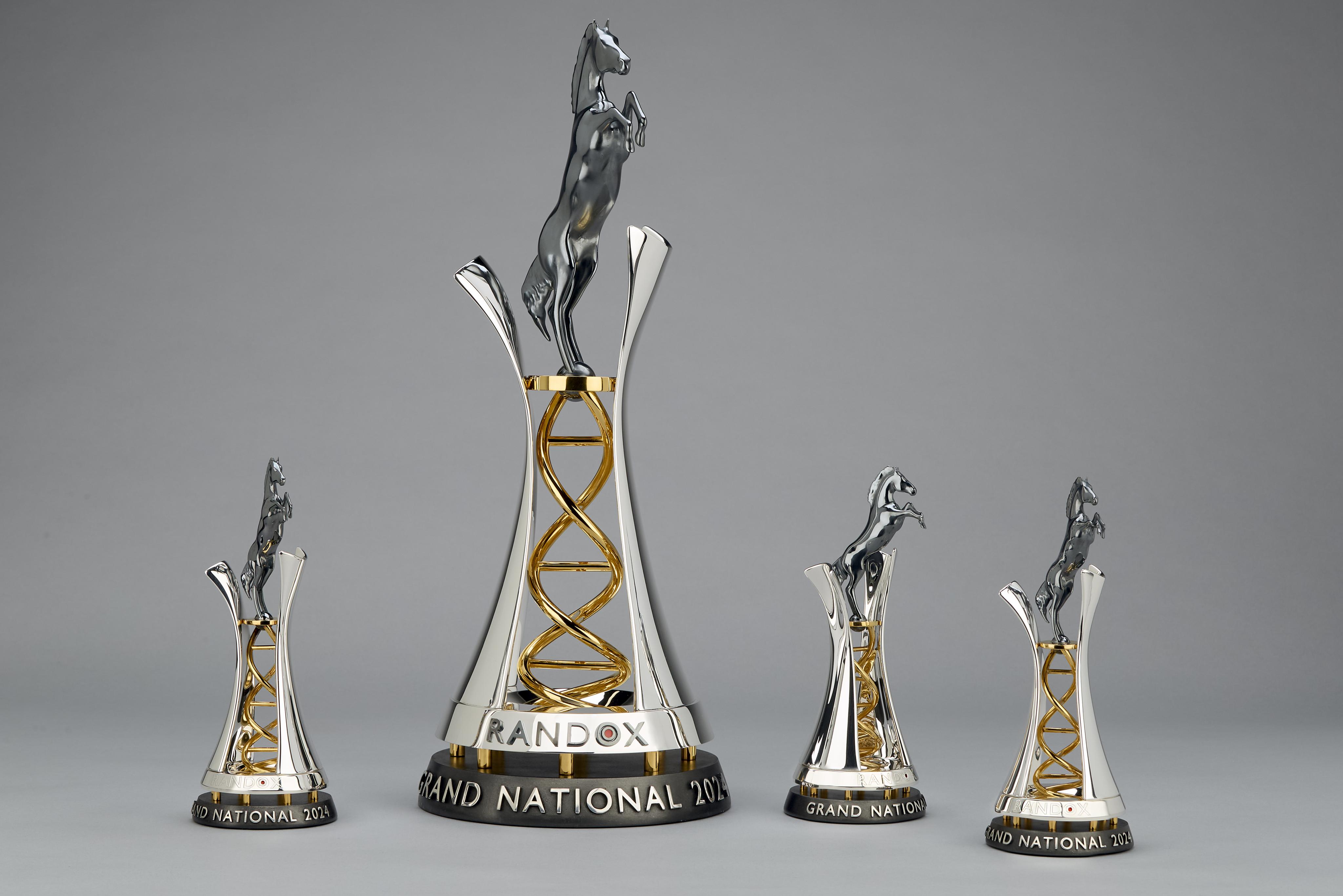 The Randox Grand National Trophy (2024) is revealed. Randox Laboratories