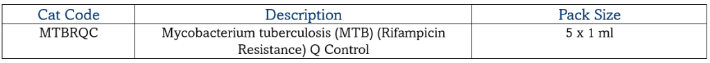 Mycobacterium tuberculosis (MTB) Rifampicin Resistant Q Control