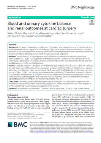 2021.Blood and urinary cytokine balance and renal outcomes at cardiac surgery